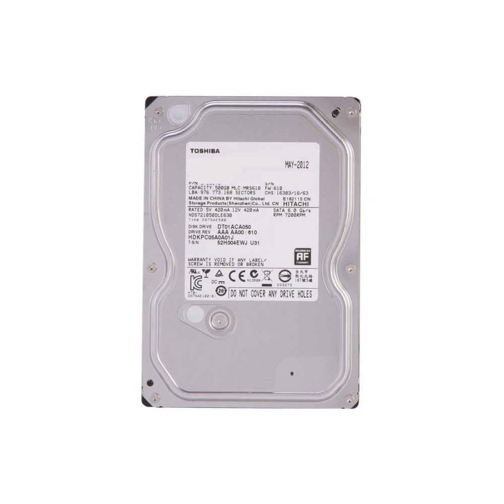 Накопичувач HDD Toshiba SATA 500GB 7200rpm 32MB (DT01ACA050)