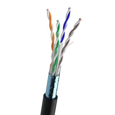 Вита пара OK-net КППЭ-ВП (250) 4*2*0,57 (F/UTP-cat.6) зовнішній 305м