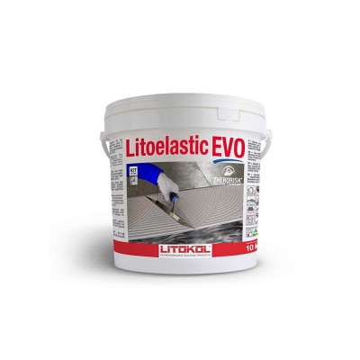 Двокомпонентний реактивний поліуретановий клей LITOELASTIC EVO 10 кг білий (LLEVO0010)