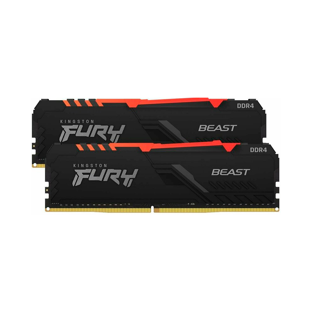 Модуль пам`яті DDR4 2x16GB/3200 Kingston Fury Beast RGB (KF432C16BB1AK2/32)