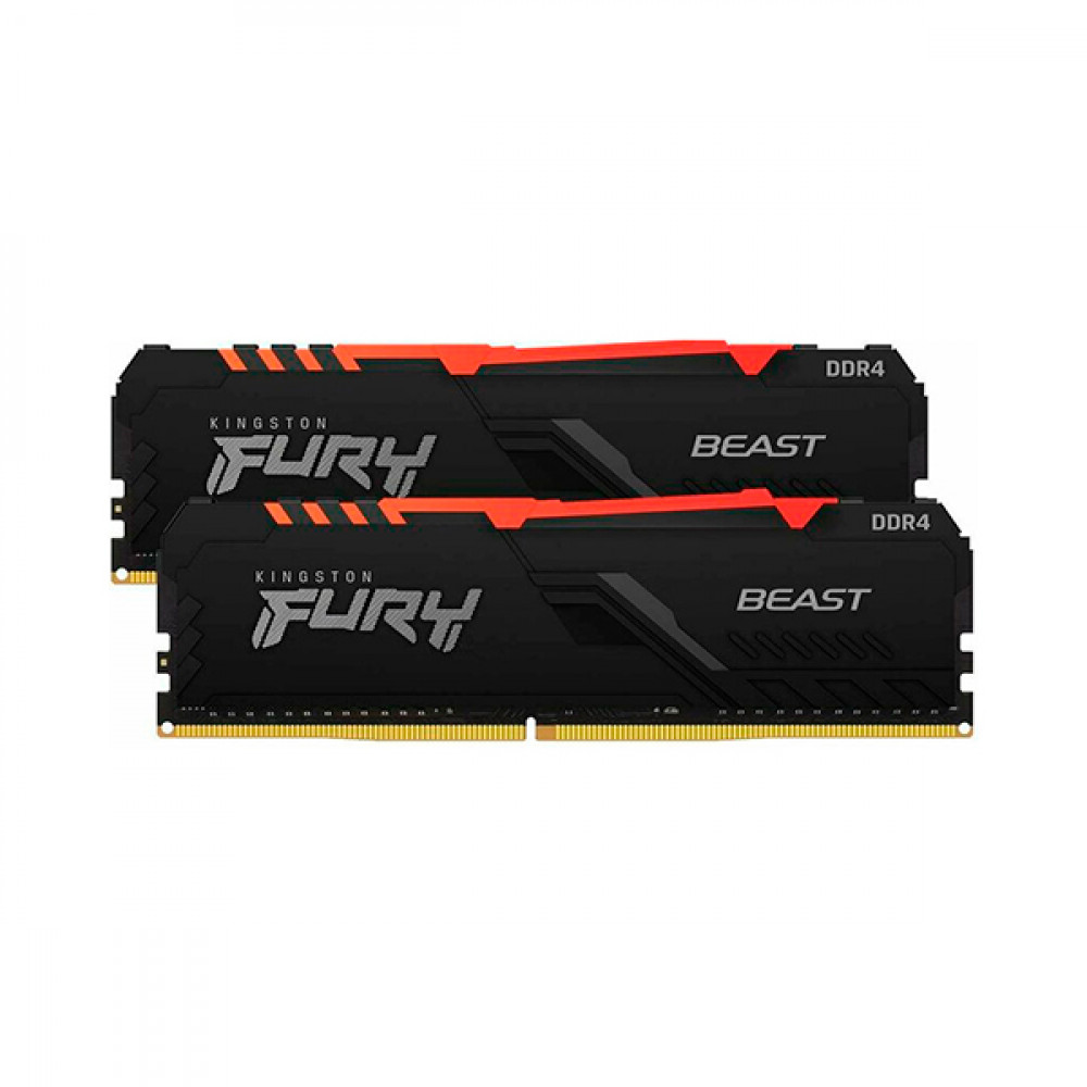 Модуль памяти DDR4 2x16GB/3200 Kingston Fury Beast RGB (KF432C16BBAK2/32)