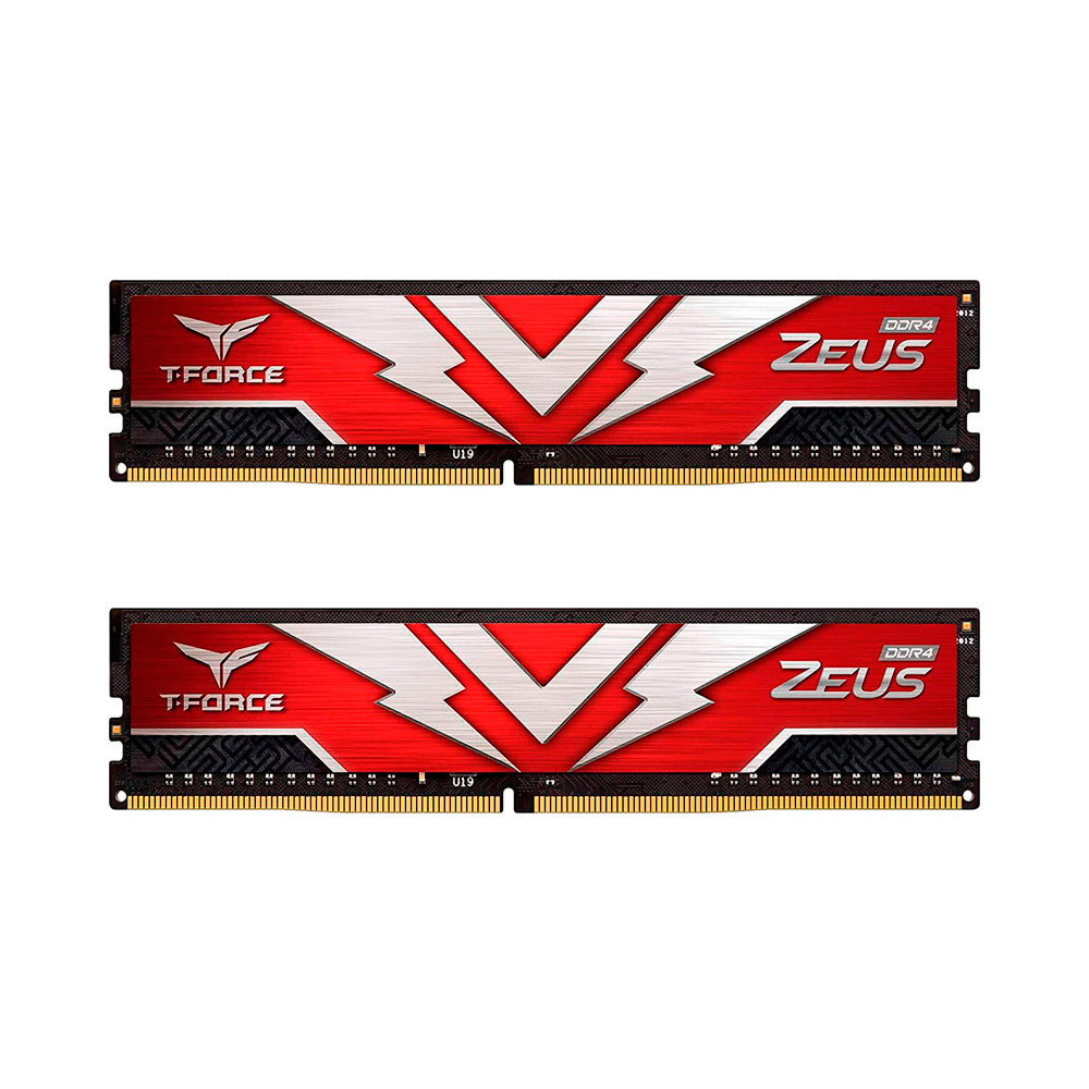 Модуль памяти DDR4 2х8GB/3200 Team T-Force Zeus Red (TTZD416G3200HC20DC01)