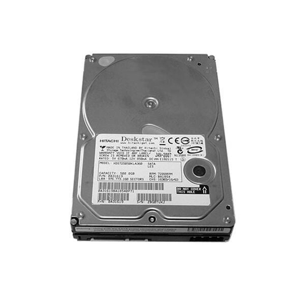 Накопитель HDD SATA 500GB Hitachi (HGST) Deskstar E7K500 7200rpm 16MB (HDS725050KLA360)