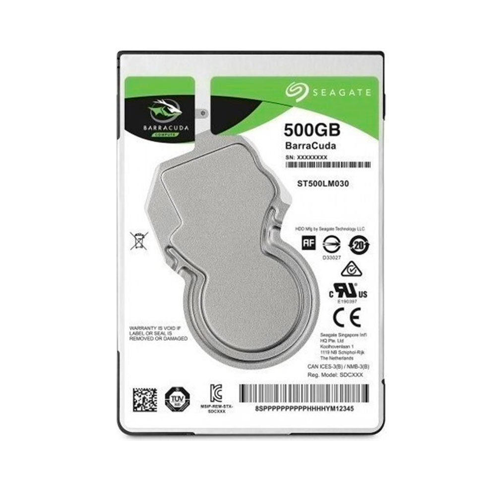 Накопитель HDD 2.5" SATA 500GB Seagate BarraCuda 5400rpm 128MB (ST500LM030)