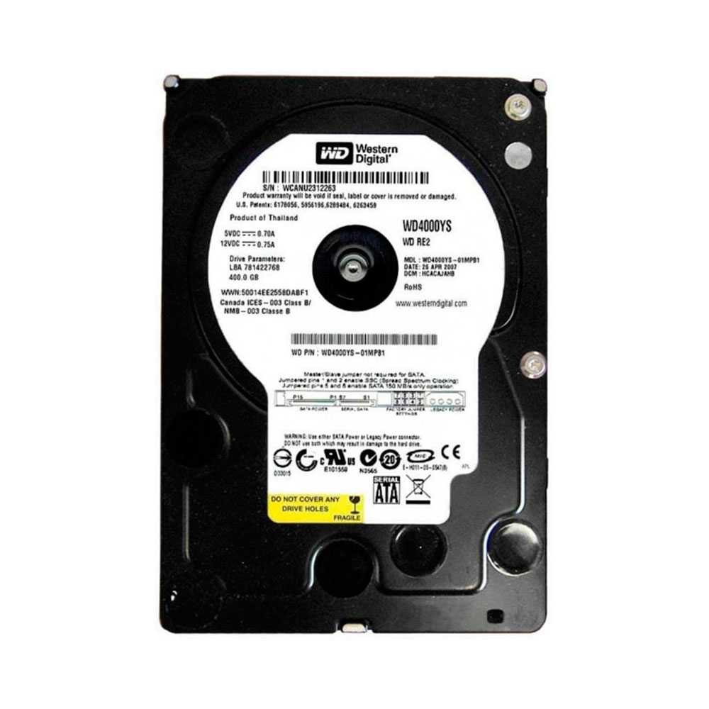 Накопитель HDD SATA 400GB WD 7200prm 16MB (WD4000YS)