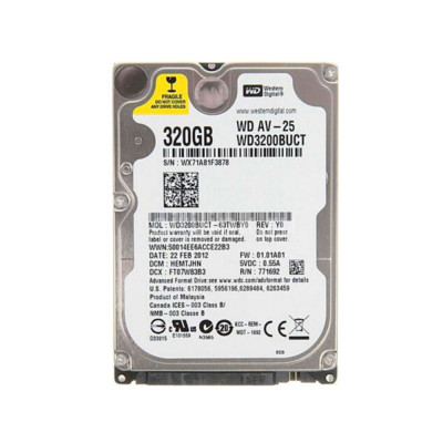 Накопитель HDD 2.5" SATA 320GB WD Blue 5400rpm 16MB (WD3200LUCT) Refurbished