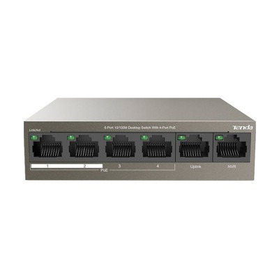 Комутатор Tenda TEF1106P-4-63W