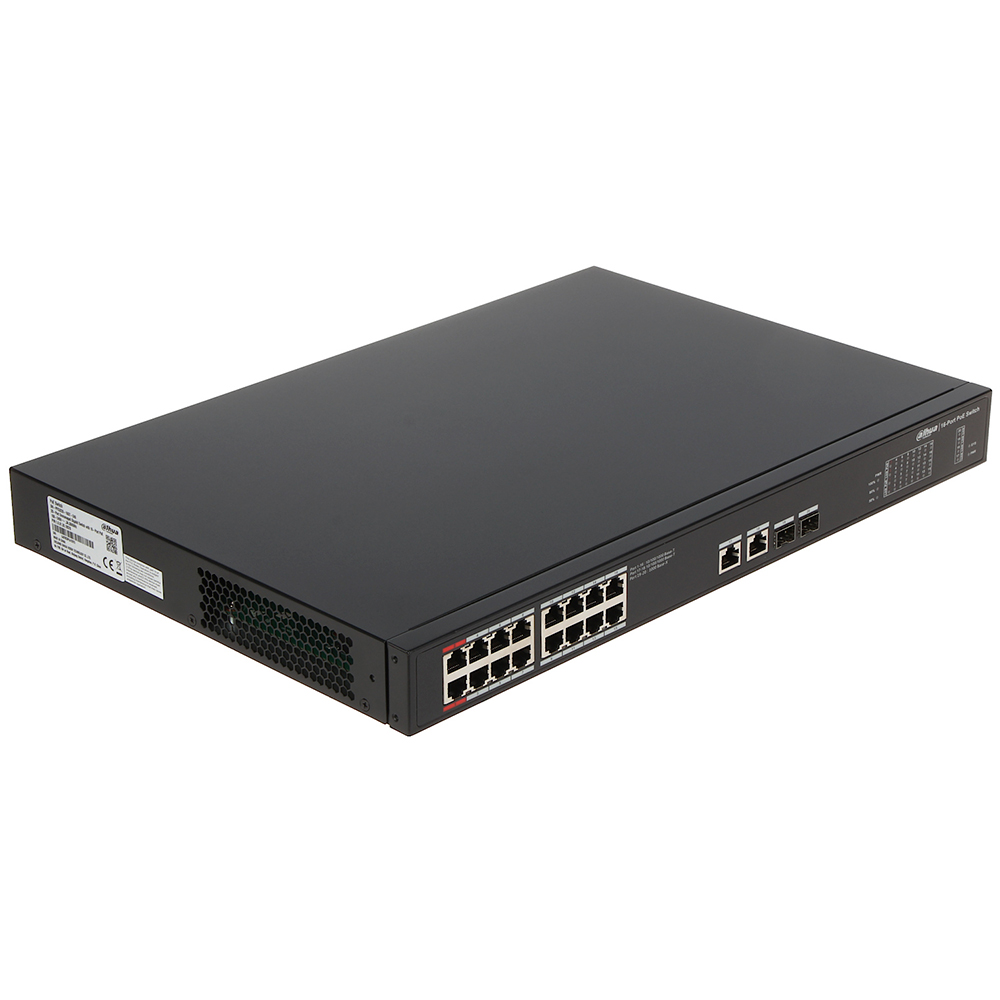 16-Портовый неуправляемый PoE Dahua DH-PFS3218-16ET-135