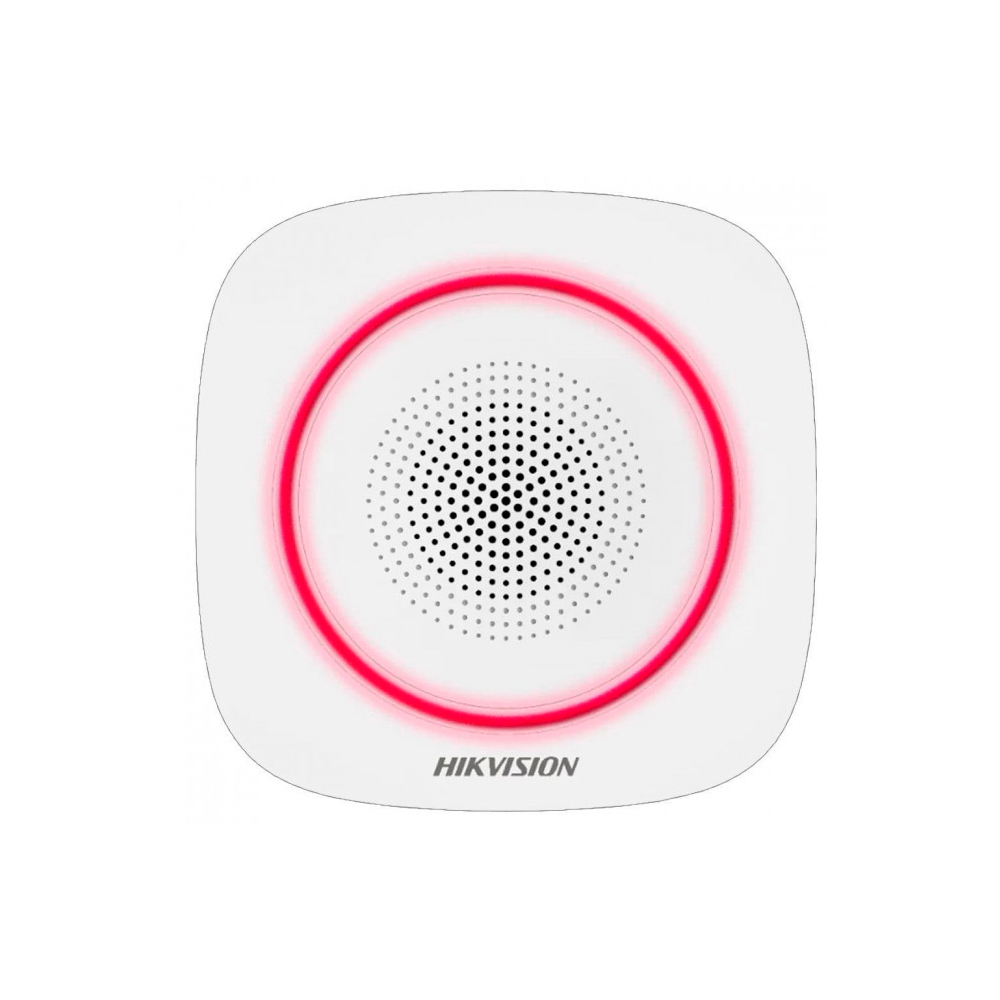 Беспроводная внутренняя сирена (красная подсветка) Hikvision DS-PS1-I-WE-Red