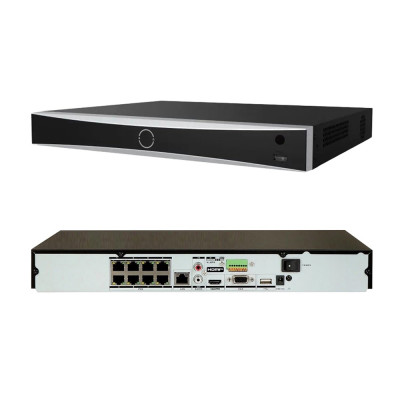 8-Канальный PoE 1U 4K AcuSense Hikvision DS-7608NXI-K2/8P