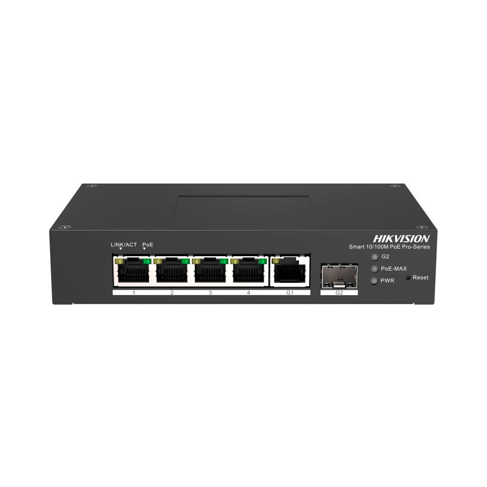 4-портовий керований PoE 10/100 Мбіт/с Hikvision DS-3T1306P-SI/HS