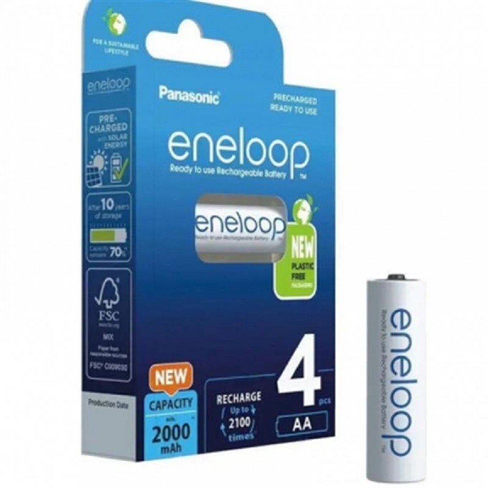 Акумулятори Panasonic Eneloop AA NI-MH 2000 mAh BL 4 шт