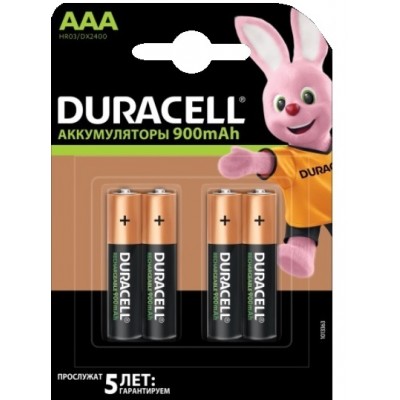 Аккумулятор Duracell Recharge DX2400 LSD Ni-MH AAA/HR03 900 mAh BL 4шт