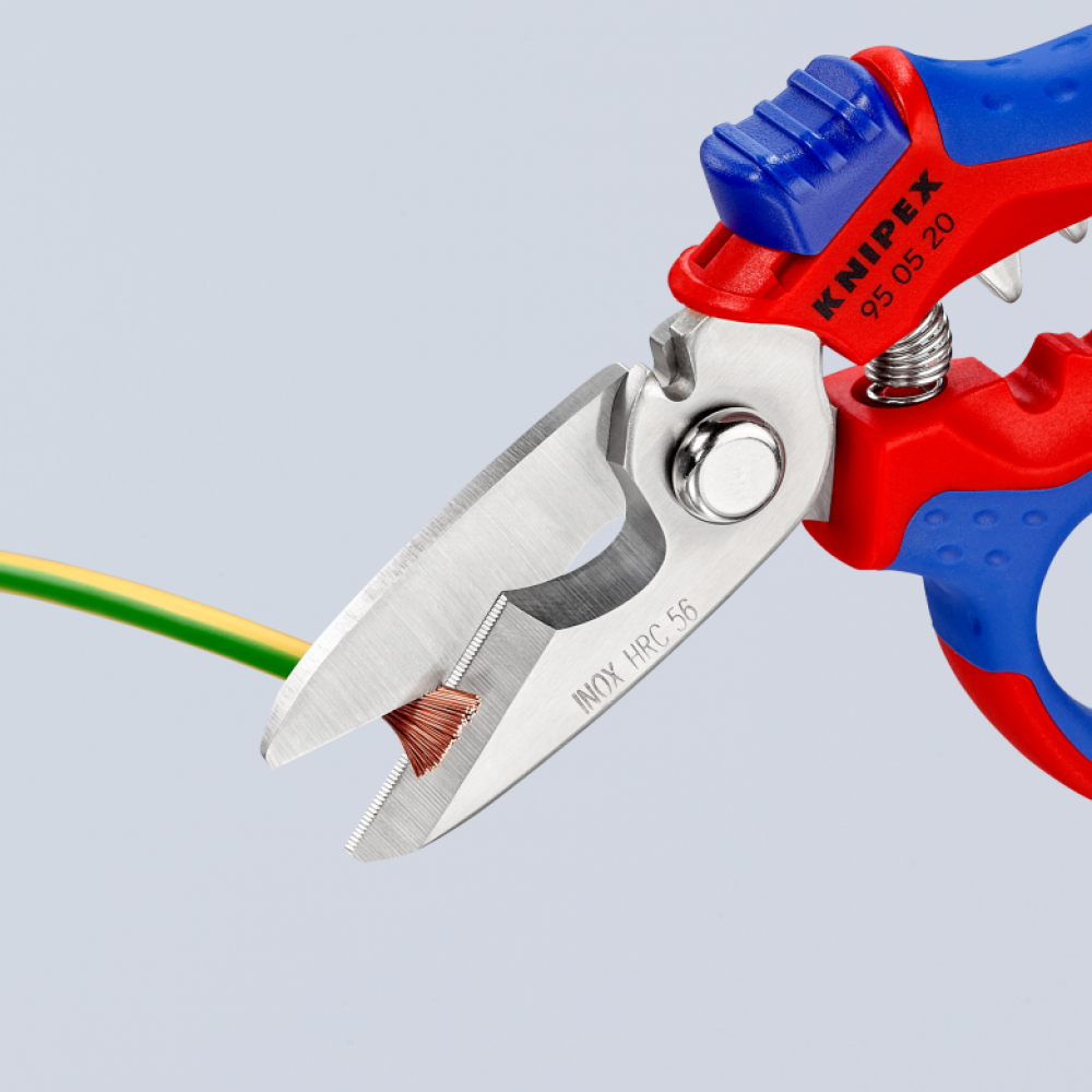 Ножницы электрика Knipex комбинированные, с двойным гнездом для обжима (95 05 20 SB)