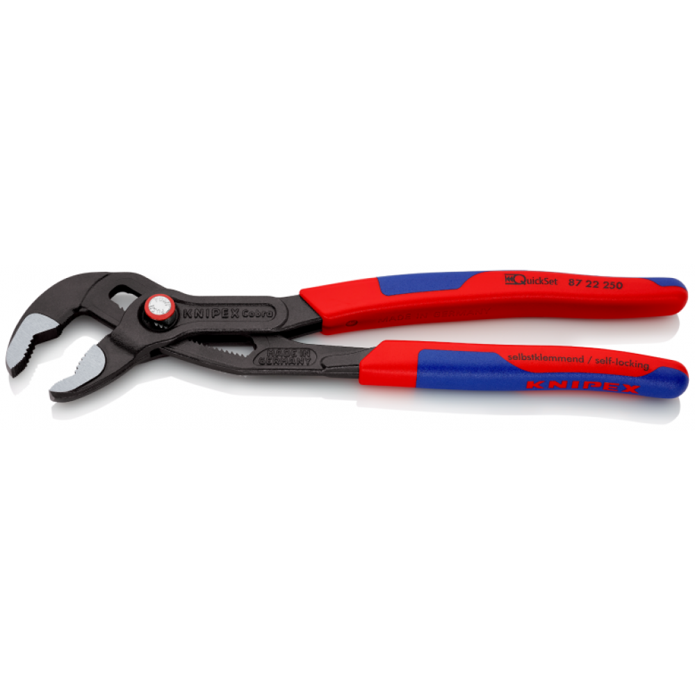 Переставні кліщі Knipex Cobra QuickSet (з автопуском) сантехнічні, 250 мм (87 22 250)