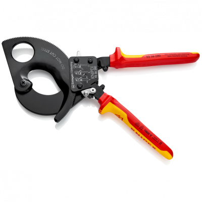 Ножиці для різання кабелів Knipex VDE (з механізмом важеля) Ø 52 мм / 380 мм² (95 36 280)