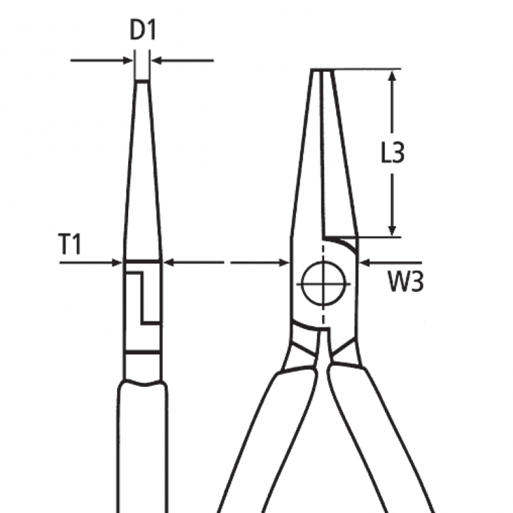 Круглогубці Кnipex (хромовані), 140 мм (22 05 140)