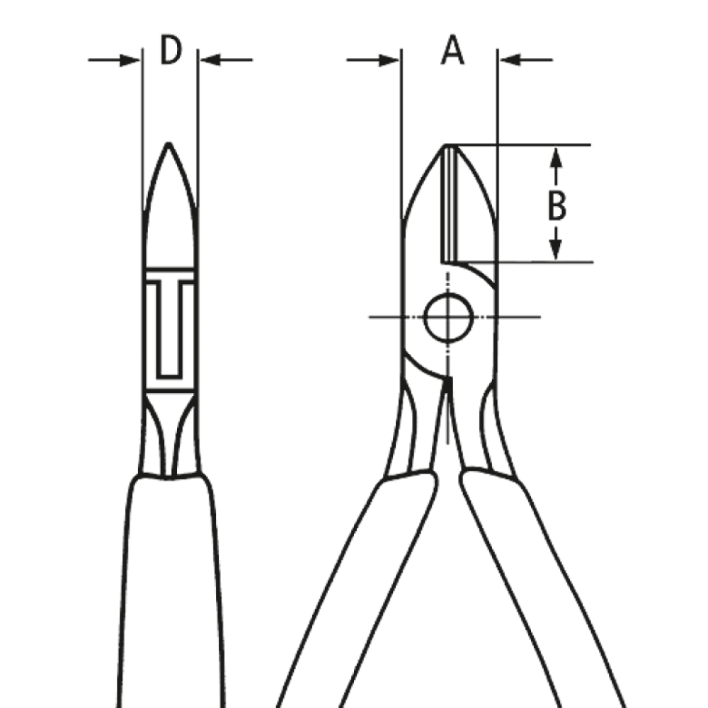 Кусачки боковые Knipex ESD для электроники (антистатические), 120 мм (77 02 120 ESD)