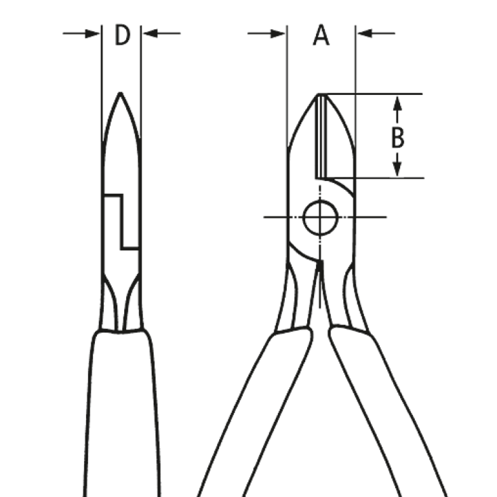 Прецизионные кусачки боковые Knipex ESD для электроники (антистатические), 120 мм (79 02 120 ESD)