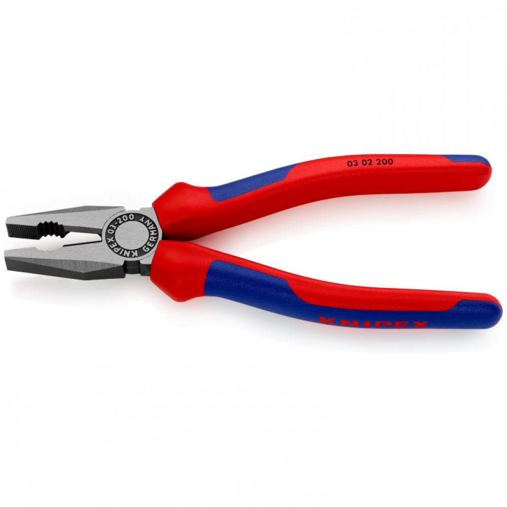 Плоскогубці Knipex комбіновані (фосфатовані), 200 мм (03 02 200)