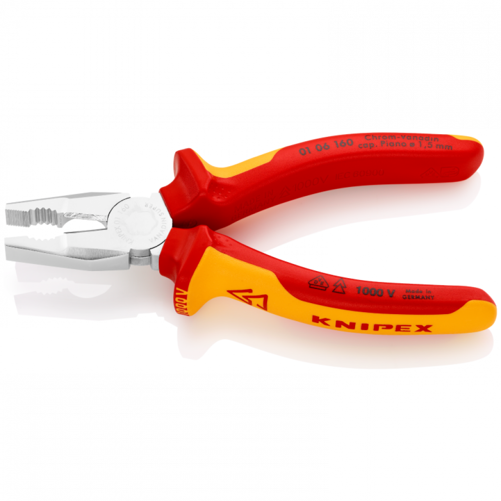 Плоскогубцы Knipex VDE комбинированные, 160мм (01 06 160)