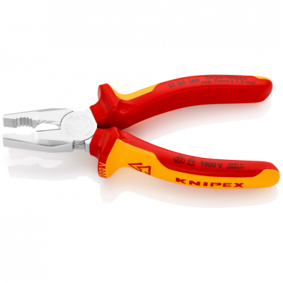 Плоскогубцы Knipex VDE комбинированные, 160мм (01 06 160)