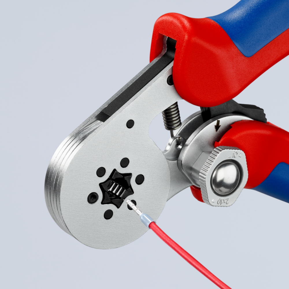 Інструмент для опресування контактних гільз Knipex, з автонастроюванням (97 55 14)