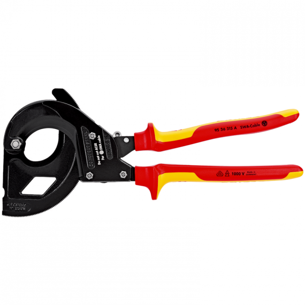Ножницы для резки кабелей Knipex VDE (с рычажным механизмом), 315 мм (95 32 315 A)