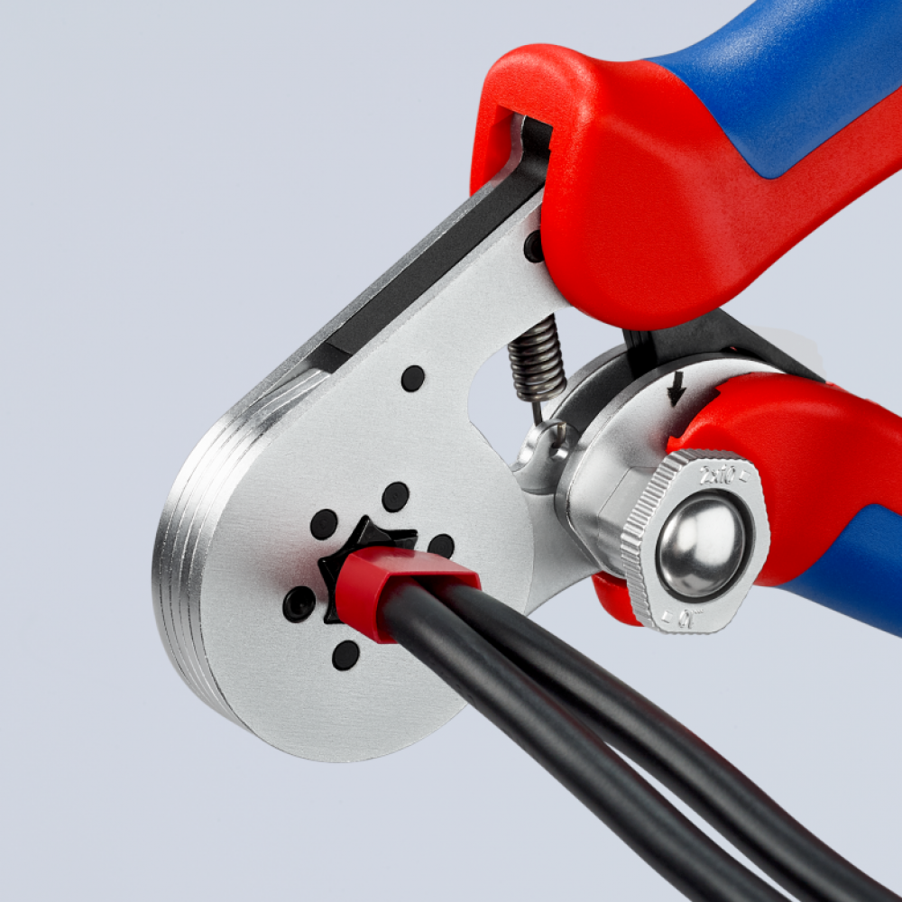 Інструмент для опресування контактних гільз Knipex, з автонастроюванням (97 55 14)