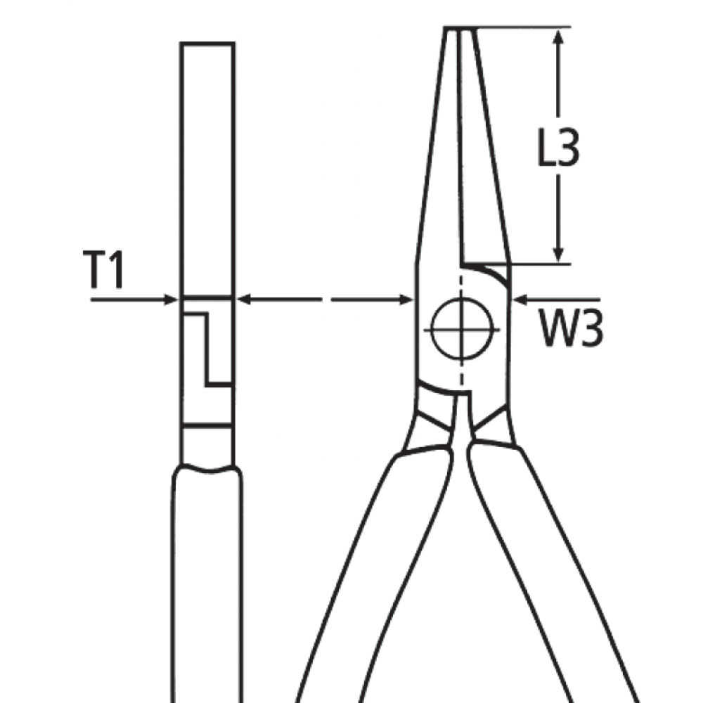 Плоскогубці Knipex з гладкими губками, 140 мм (20 05 140)