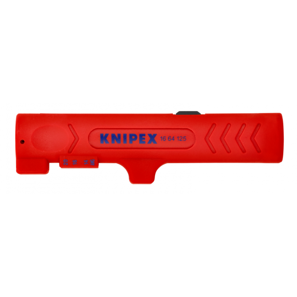 Інструмент для зняття оболонки Knipex з плоского та круглого кабелю (16 64 125 SB)