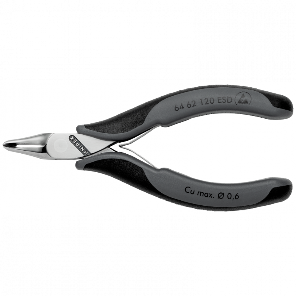 Кусачки торцевые Knipex ESD для электроники (антистатические), 120 мм (64 62 120 ESD)