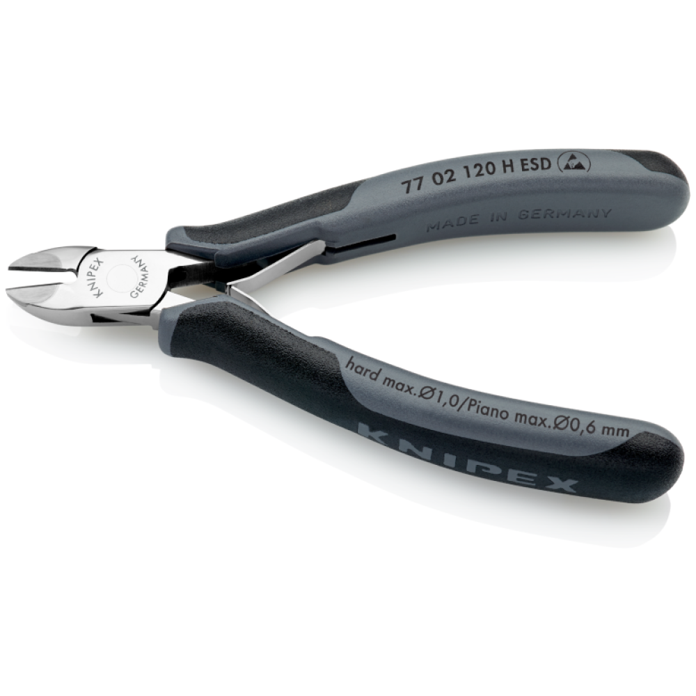 Кусачки боковые Knipex ESD для электроники (антистатические), 120 мм (77 02 120 ESD)