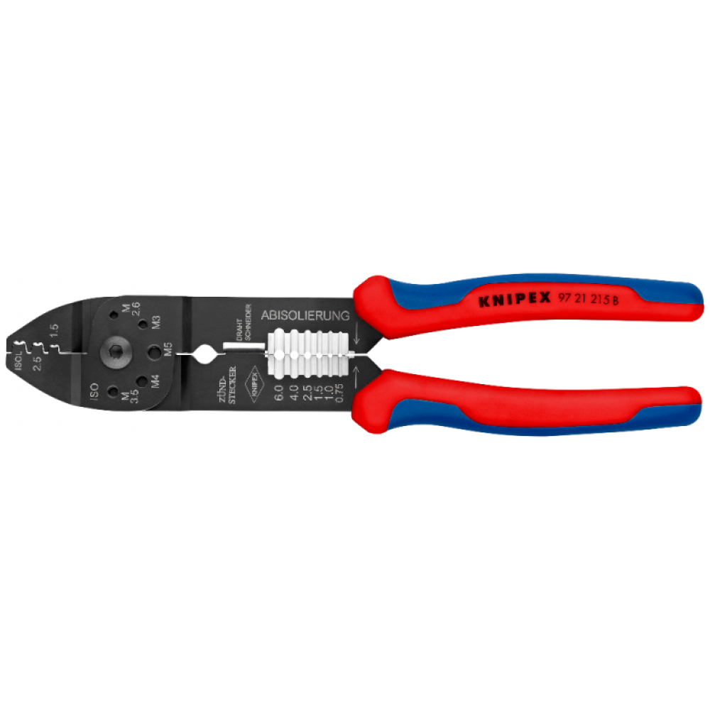 Клещи универсальные Knipex для опрессовки и зачистки (97 21 215 B)