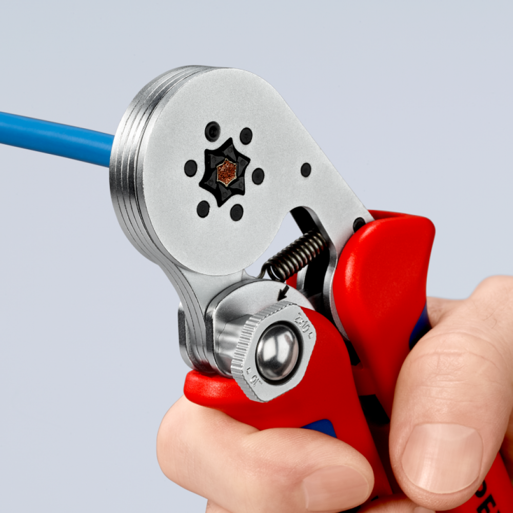 Інструмент для опресування контактних гільз Knipex, з автонастроюванням (97 55 14)
