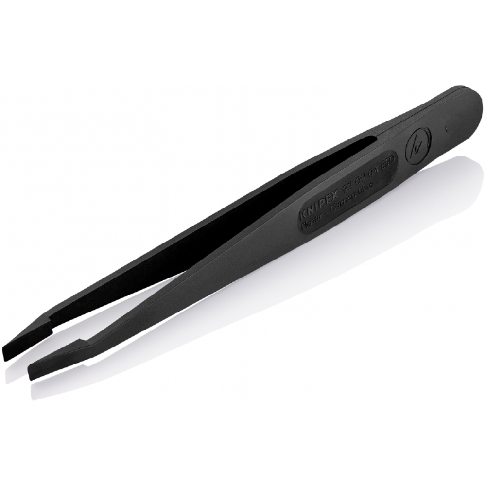 Пінцет Knipex ESD прямий для прецизійних робіт (пластик), 115 мм (92 09 04 ESD)