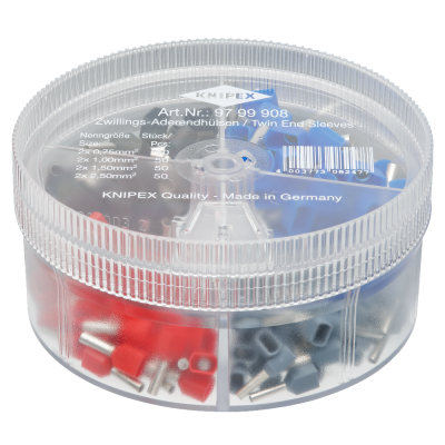 Набор изольованних контактных гильз Knipex, 0,75-2,5 мм² (97 99 908)