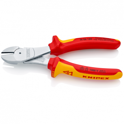 Кусачки бокові Knipex VDE особливої потужності, 180 мм (74 06 180)