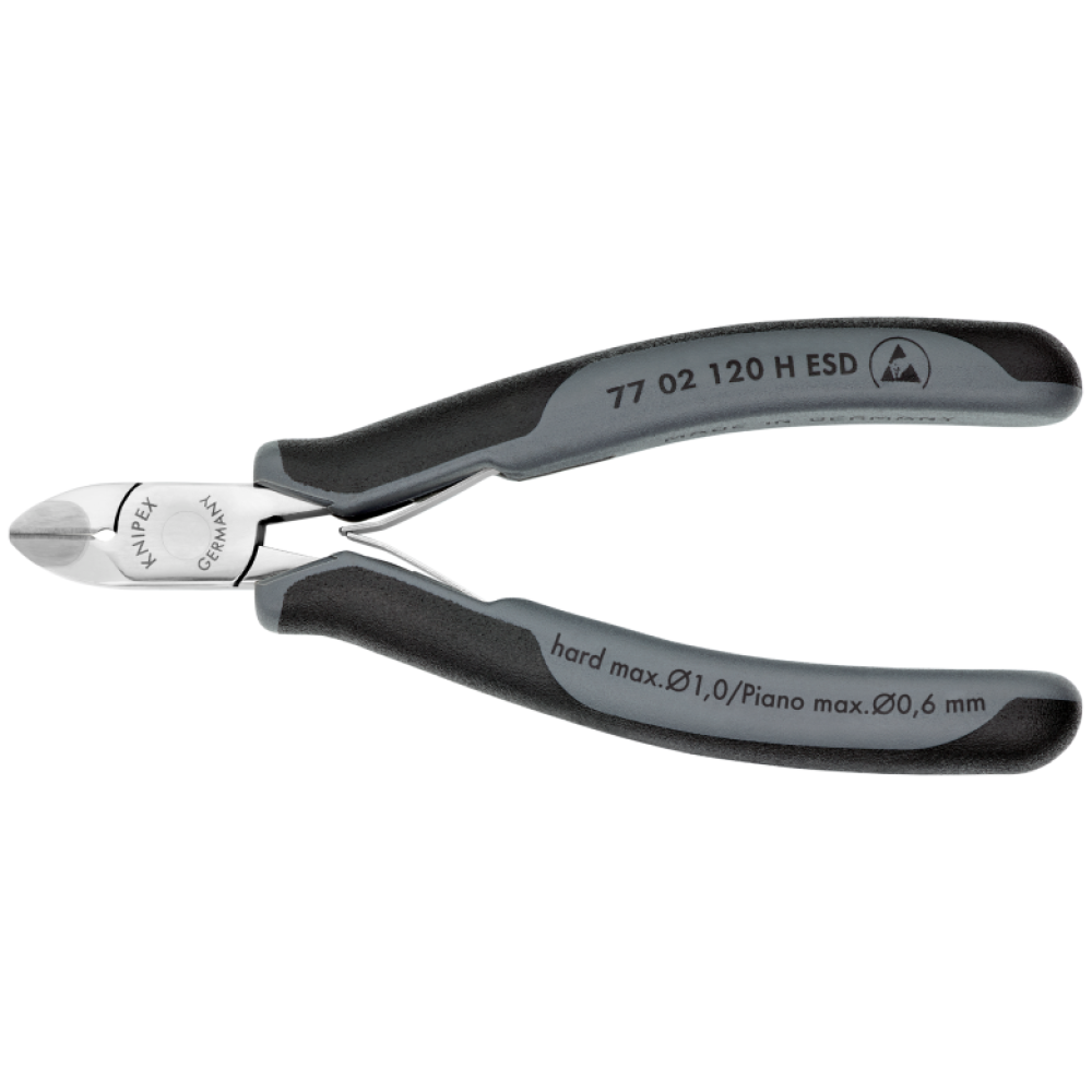 Кусачки боковые Knipex ESD для электроники (антистатические), 120 мм (77 02 120 ESD)