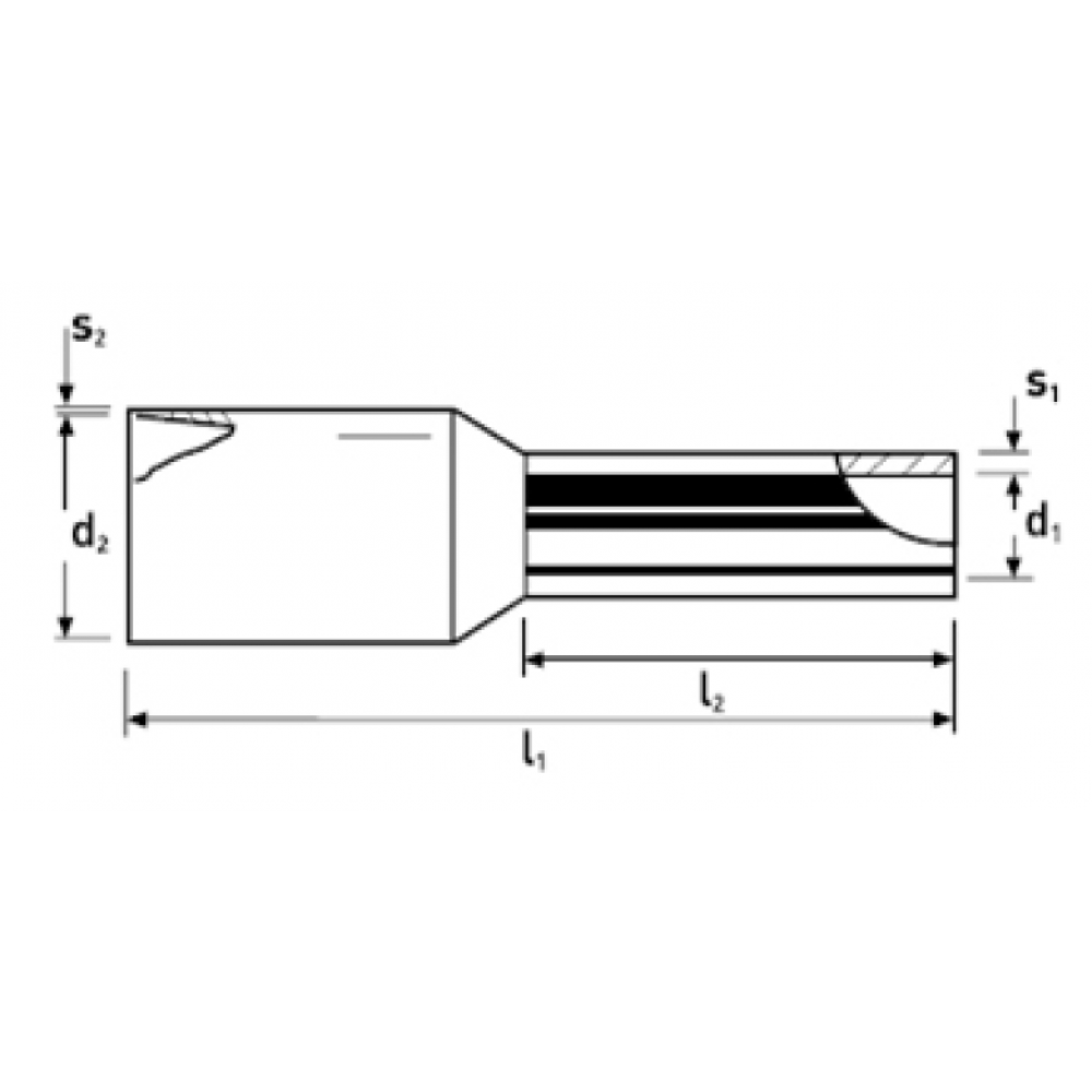 Гильзы контактные Knipex с пластмассовым изолятором (25 мм²) 50шт./уп. (97 99 339)