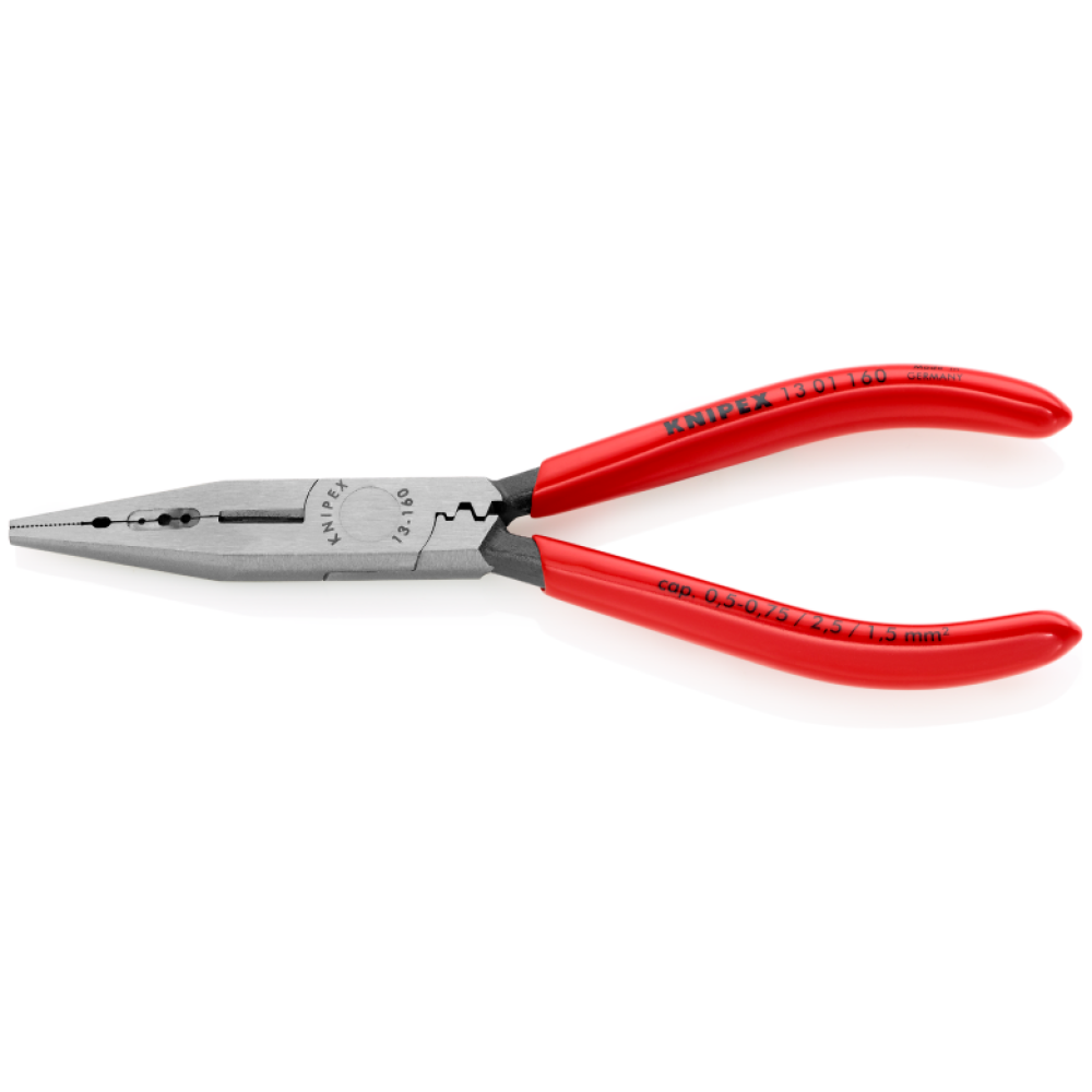 Плоскогубцы Knipex для монтажа проводов (фосфатированные), 160 мм (13 01 160)