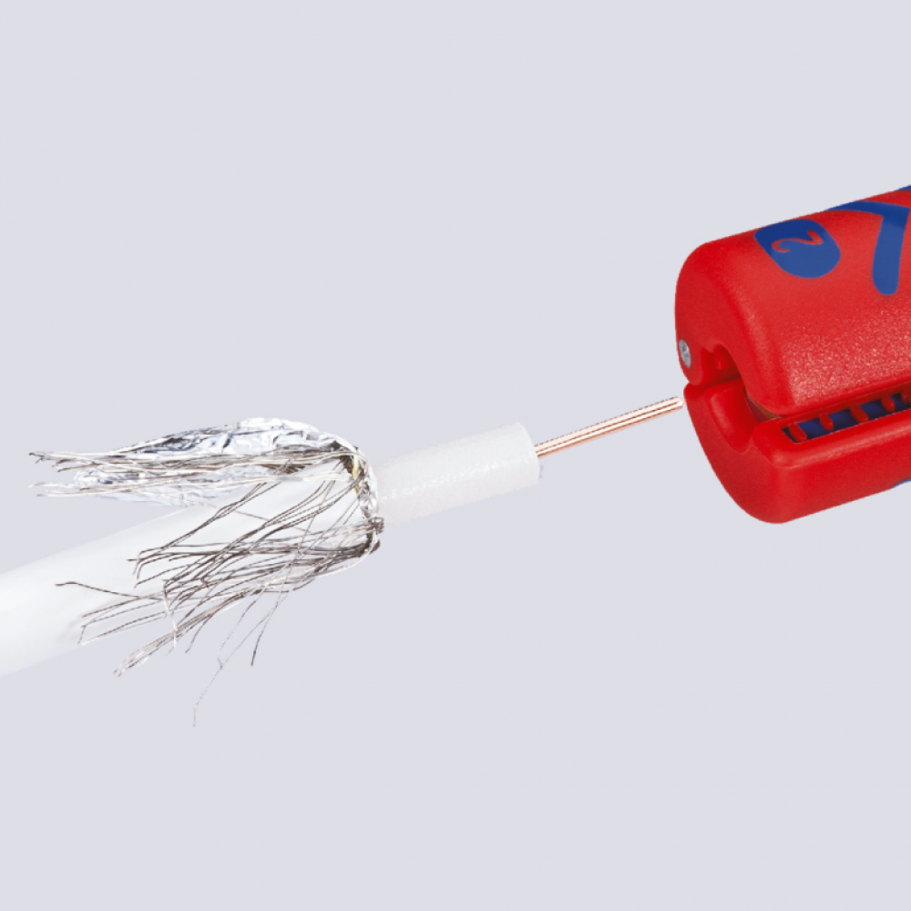 Інструмент для зняття ізоляції Knipex із коаксіальних кабелів (16 60 100 SB)
