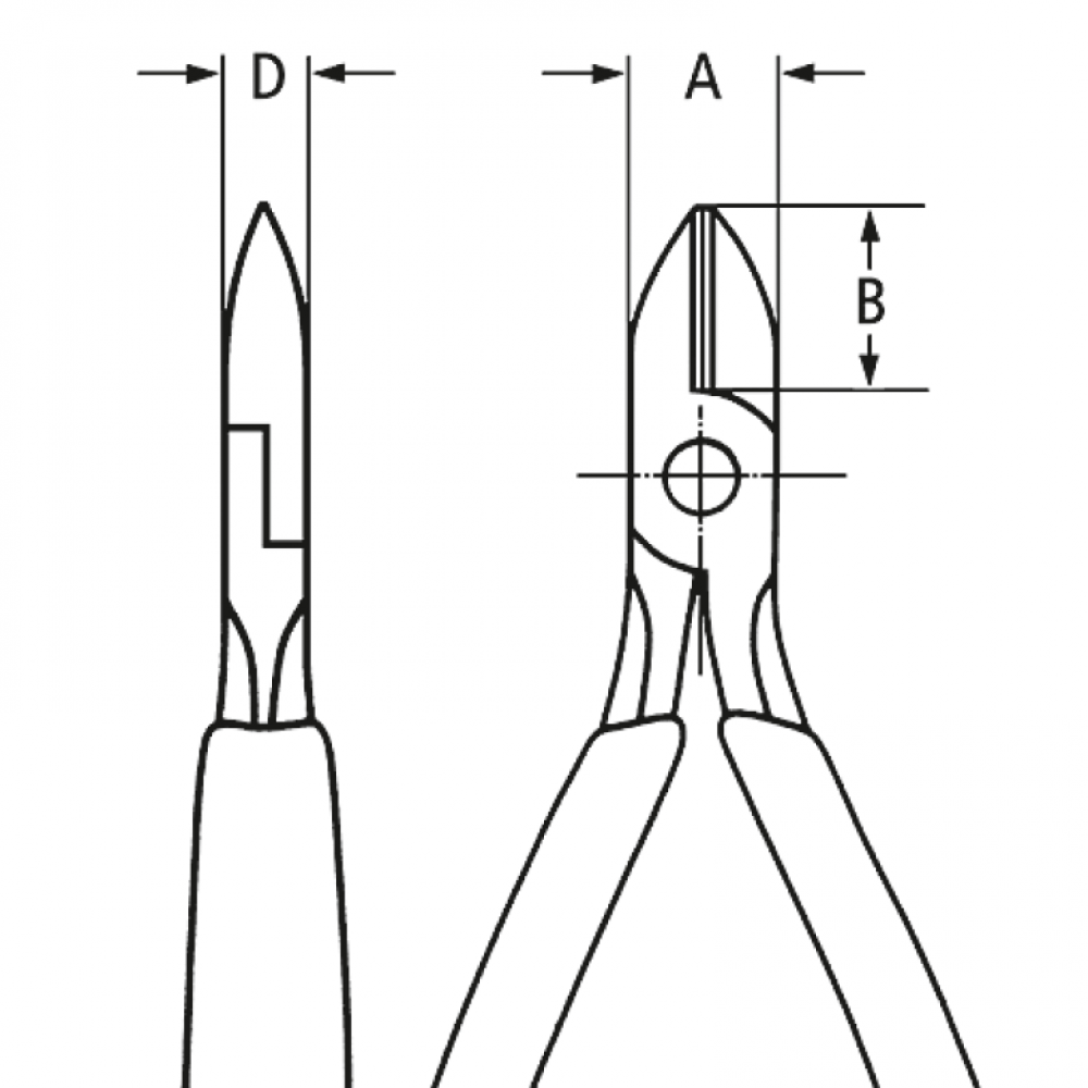 Прецизионные кусачки боковые Knipex для электроники, 125 мм (79 02 125 S1)