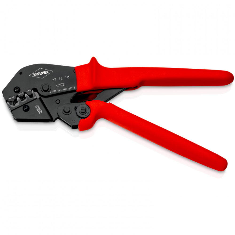 Пресс-клещи Knipex для опрессвки кабельных наконечников (0,25-6,0 мм²), L-250 мм (97 52 18)
