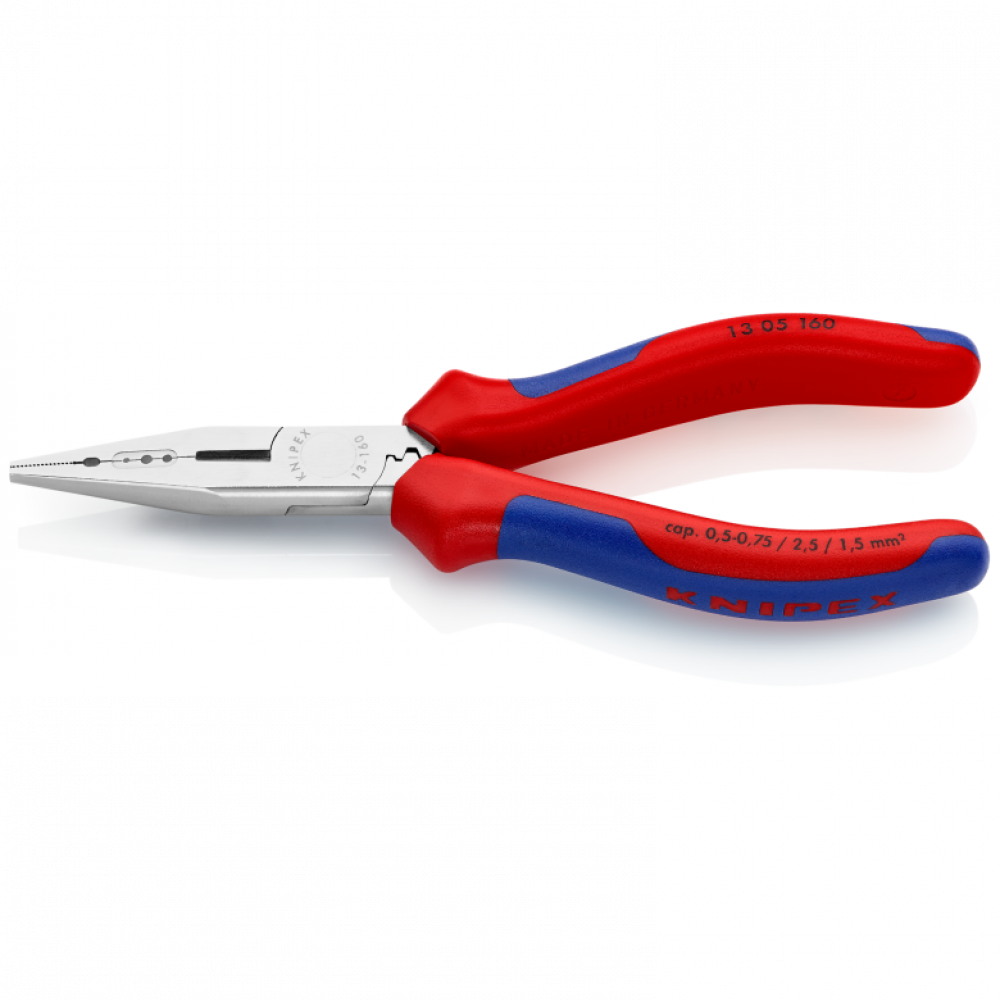 Плоскогубцы Knipex для монтажа проводов (хромированные), 160 мм (13 05 160)