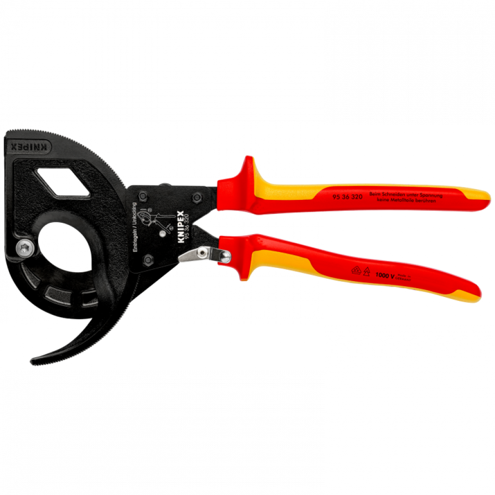 Ножницы для резки кабелей Knipex VDE (с рычажным механизмом), 320 мм (95 36 320)