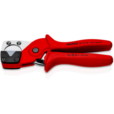 Труборіз-ножиці Knipex для багатошарових та пневматичних шлангів, Ø від 4 до 20 мм, пластикові (90 10 185)