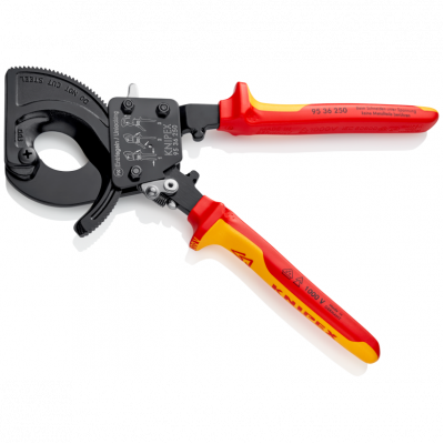 Ножиці для різання кабелів Knipex VDE (з механізмом важеля), 250 мм (95 36 250)