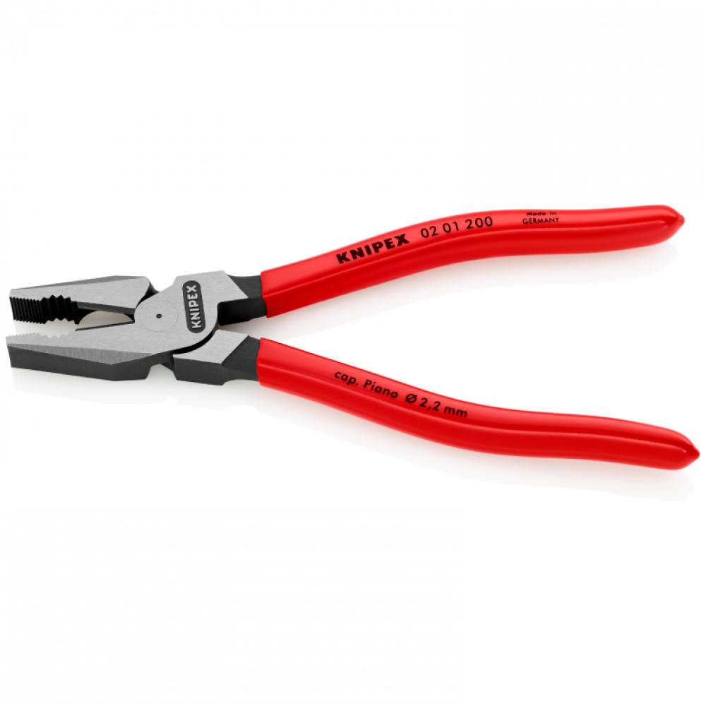 Плоскогубці Knipex комбіновані особливою потужністю, 200мм (02 01 200)