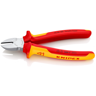 Кусачки бічні Knipex VDE (хромовані), 160 мм (70 06 160)